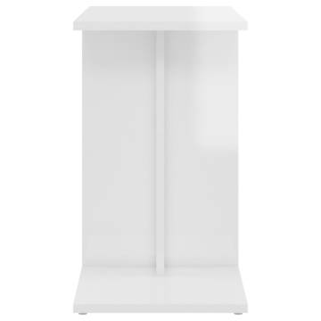 Stylish High Gloss White Side Table - 50x30x50 cm