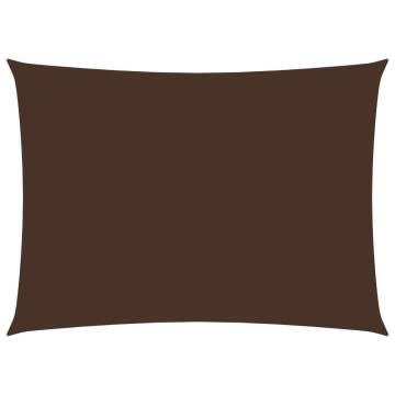 Sunshade Sail Oxford Fabric 5x6m Rectangular - Brown