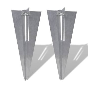 Buy Fence Post Spikes - 2 pcs Zinc Coated Steel | HipoMarket