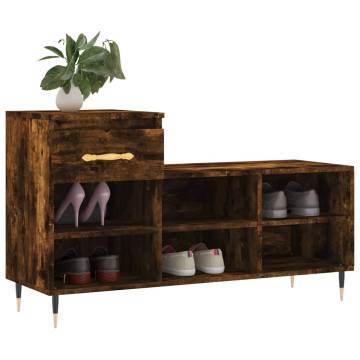 Shoe Cabinet Smoked Oak - Stylish Storage Solution