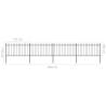 Elegant Black Garden Fence with Spear Top - 6.8x1 m