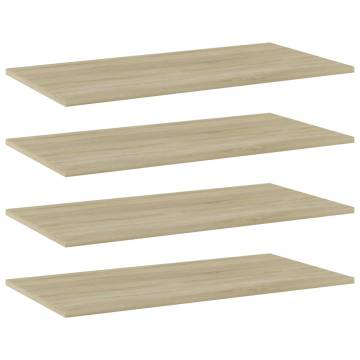 Bookshelf Boards 4 pcs Sonoma Oak - Stylish Storage Solution