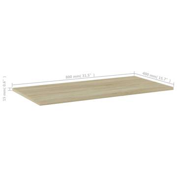 Bookshelf Boards 4 pcs Sonoma Oak - Stylish Storage Solution