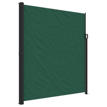 Retractable Side Awning Dark Green 220x500 cm - Hipomarket