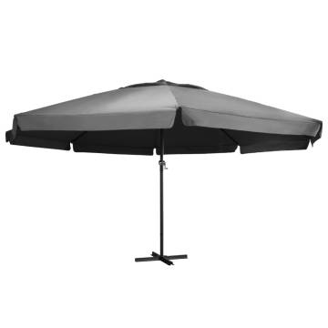 Outdoor Parasol with Aluminium Pole 600 cm - Anthracite