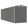 Light Grey Garden Shed - Galvanised Steel, 192x606x223 cm