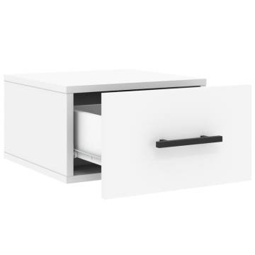 Wall-mounted Bedside Cabinets - 2 pcs White | HipoMarket