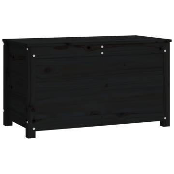 Black Storage Box 80x40x45.5 cm | Solid Pine Wood