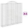 Arched Gabion Baskets - Decorative Garden Barriers (4 pcs)