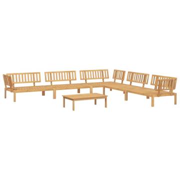 6 Piece Acacia Wood Garden Pallet Sofa Set - Outdoor Comfort