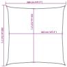 Light Grey Sun Shade Sail 3.6x3.6m | UV & Water Resistant