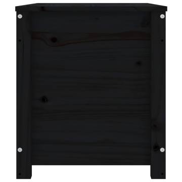 Black Storage Box 80x40x45.5 cm | Solid Pine Wood