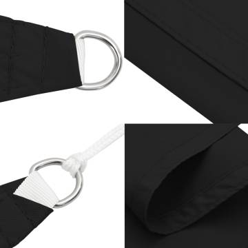 Sun Shade Sail Black 7x5x5m - Durable Polyester Oxford