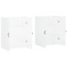 Elegant Wall Mounted Cabinets - 2 pcs White | HipoMarket