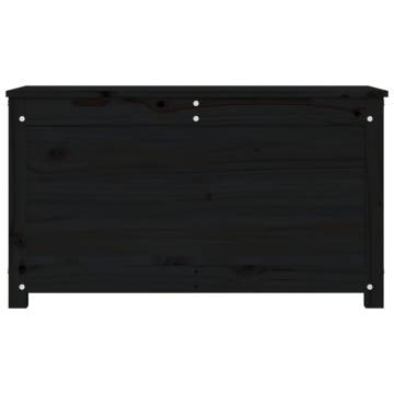 Black Storage Box 80x40x45.5 cm | Solid Pine Wood