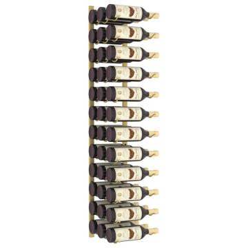 Wall Mounted Wine Rack for 36 Bottles - Gold Iron