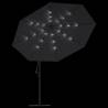 Cantilever Umbrella with LED Lights Black 350 cm - Hipomarket