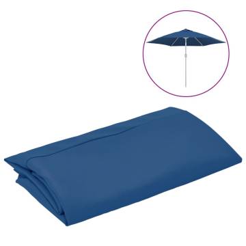 Replacement Fabric for Azure Blue Outdoor Parasol - 300 cm