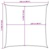 Light Grey Sun Shade Sail 2.5x2.5 m - UV & Water Resistant