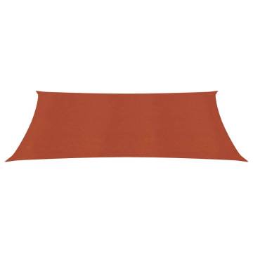 Terracotta Sunshade Sail 160 g/m² - Durable HDPE 6x8 m | HipoMarket