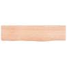 Wall Shelf Light Brown 40x10x2 cm Solid Oak - Rustic Style