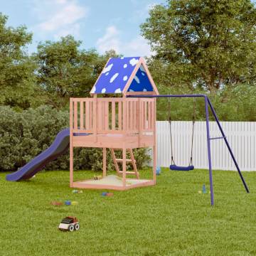 Outdoor Playset Solid Wood Douglas - Kids Backyard Fun