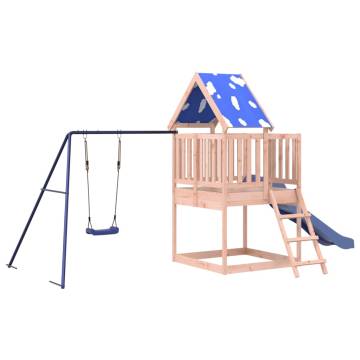 Outdoor Playset Solid Wood Douglas - Kids Backyard Fun