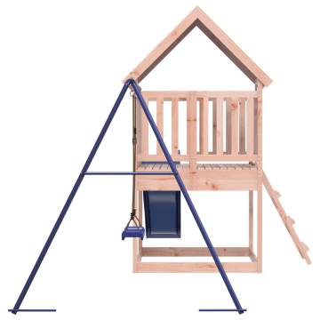 Outdoor Playset Solid Wood Douglas - Kids Backyard Fun