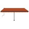 Freestanding Manual Retractable Awning 450x350 cm - Orange/Brown