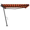 Freestanding Manual Retractable Awning 450x350 cm - Orange/Brown