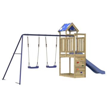 Outdoor Playset - Durable Impregnated Pine Wood for Kids