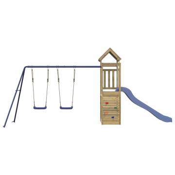 Outdoor Playset - Durable Impregnated Pine Wood for Kids