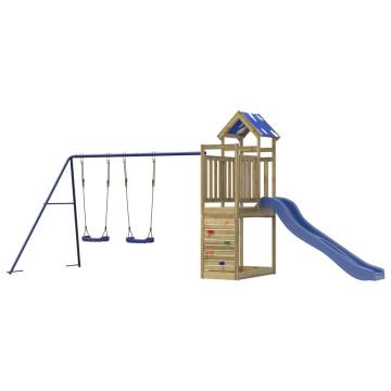 Outdoor Playset - Durable Impregnated Pine Wood for Kids