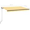 Manual Retractable Awning 450x350 cm Yellow & White | HipoMarket