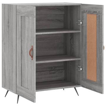 Sideboard Grey Sonoma - Durable Engineered Wood Storage Solution