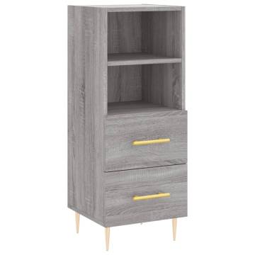 Stylish Highboard Grey Sonoma - 34.5x34x180 cm | HipoMarket