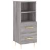 Stylish Highboard Grey Sonoma - 34.5x34x180 cm | HipoMarket