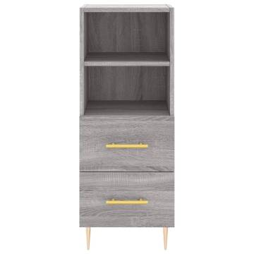 Stylish Highboard Grey Sonoma - 34.5x34x180 cm | HipoMarket