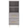 Stylish Highboard Grey Sonoma - 34.5x34x180 cm | HipoMarket