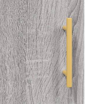 Stylish Highboard Grey Sonoma - 34.5x34x180 cm | HipoMarket