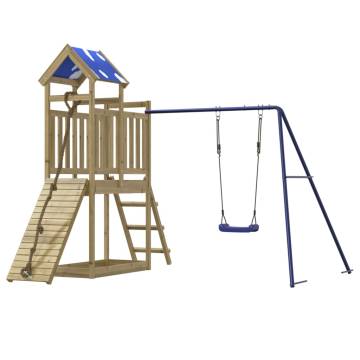 Outdoor Playset - Durable Impregnated Pine Wooden Play Structure