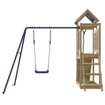 Outdoor Playset - Durable Impregnated Pine Wooden Play Structure