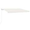 Manual Retractable Awning 450x350 cm - Cream | HipoMarket UK