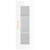 Stylish Highboard High Gloss White - 34.5x34x180 cm