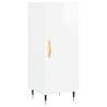 Stylish Highboard High Gloss White - 34.5x34x180 cm