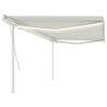 Manual Retractable Awning with LED 5x3.5 m Cream Colour cream Size 5 x 3.5 m Quantity in Package 1 