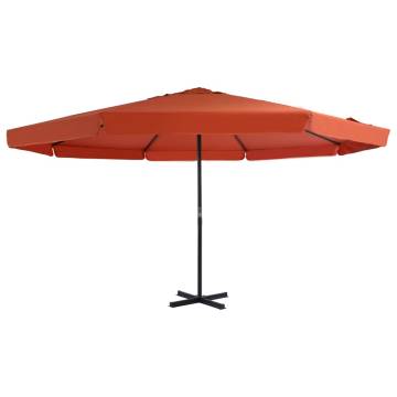 Outdoor Parasol with Aluminium Pole 500 cm - Terracotta Shade