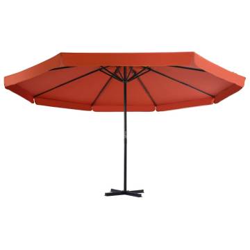 Outdoor Parasol with Aluminium Pole 500 cm - Terracotta Shade