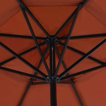 Outdoor Parasol with Aluminium Pole 500 cm - Terracotta Shade