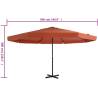 Outdoor Parasol with Aluminium Pole 500 cm - Terracotta Shade